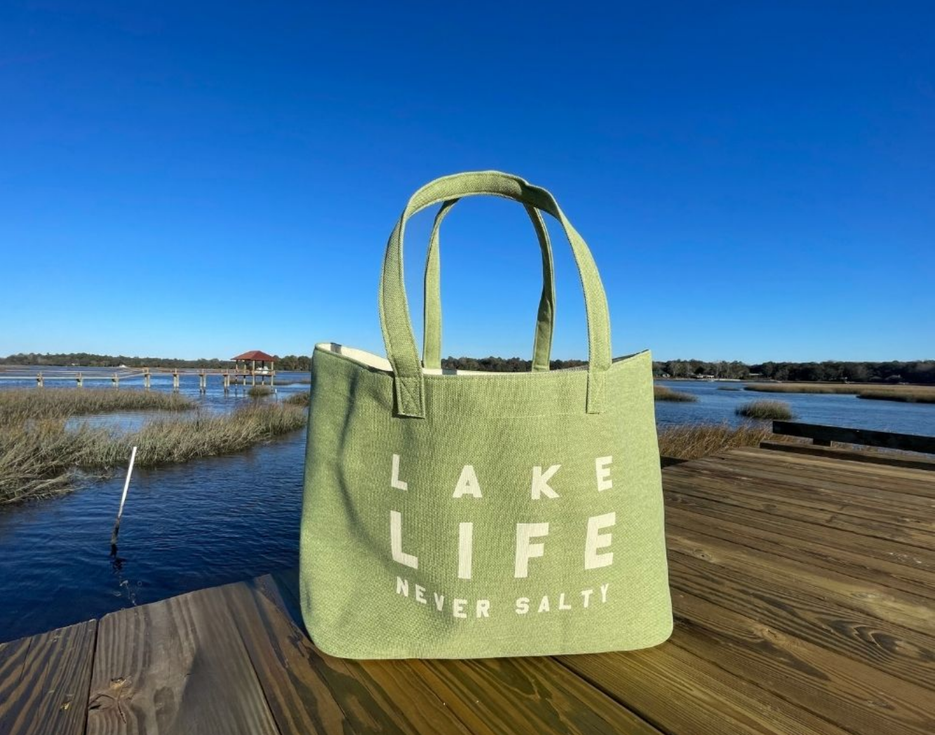 Canvas 'Lake Life' Shoulder Bag