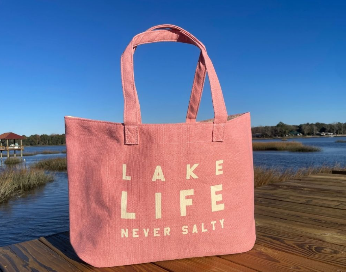 Canvas 'Lake Life' Shoulder Bag