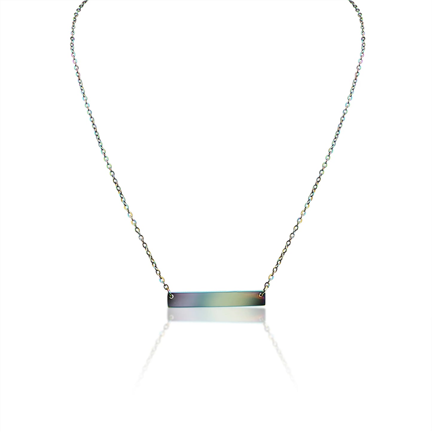 Stainless Bar Necklace - 18"