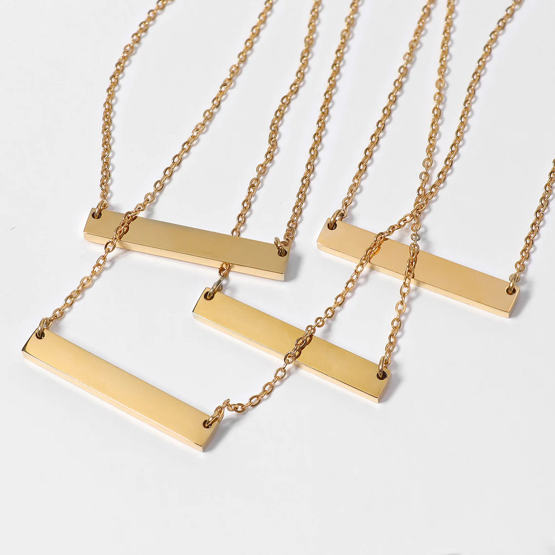 Stainless Bar Necklace - 18"