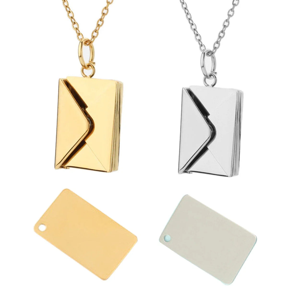 Envelope Necklace with Letter - 18"